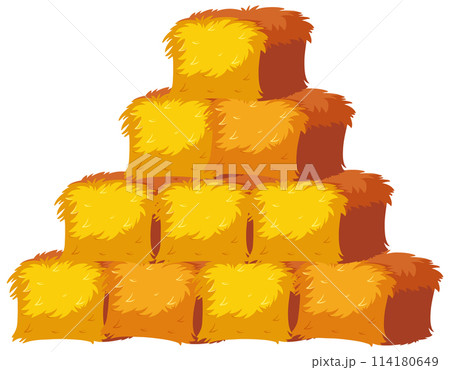 Stacked Hay Bales Vector Illustration Stacked Hay Bales Vector Illustration 114180649