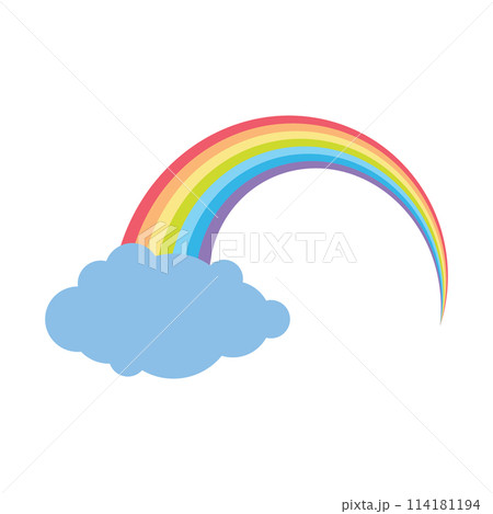 Rainbow illustration flat design 114181194