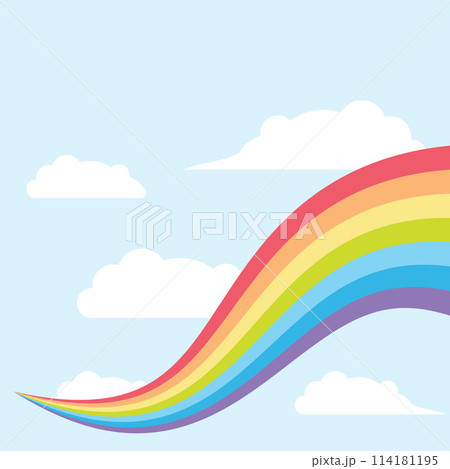 Rainbow illustration flat design 114181195