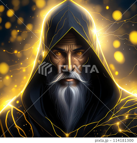 AI生成イラスト｜地獄の魔術師｜黒魔術｜魔法使い｜神か悪魔か｜敵か味方か｜ 114181300