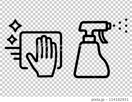 拭き掃除 スプレー アイコン 拭き掃除 スプレー アイコン 114182931