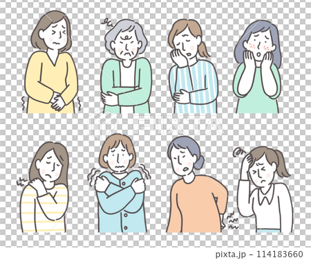 Various physical ailments of women 114183660