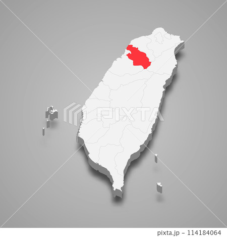 Hsinchu County division location within Taiwan 3d map Hsinchu County division location within Taiwan 3d map 114184064