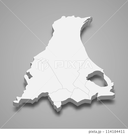 3d isometric map of Ariana is a Governorate of Tunisia 3d isometric map of Ariana is a Governorate of Tunisia 114184411