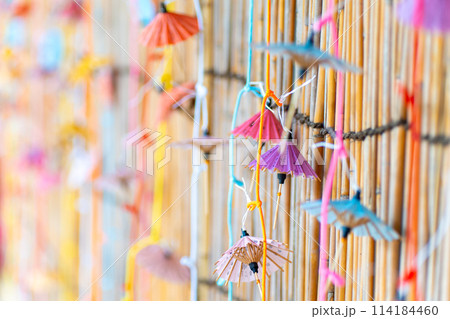 茨城県笠間市　笠間稲荷神社の傘のおみくじ 114184460