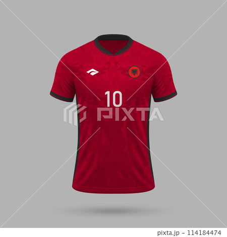 3d realistic soccer jersey Albania national team 2024 3d realistic soccer jersey Albania national team 2024 114184474