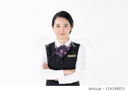 ミドル女性　制服　ポートレート 114184853