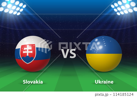 Slovakia vs Ukraine. Europe soccer tournament 2024 114185124