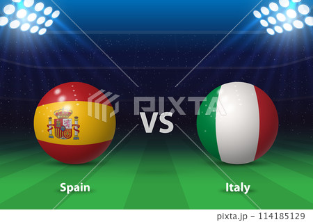 Spain vs Italy. Europe soccer tournament 2024 Spain vs Italy. Europe soccer tournament 2024 114185129