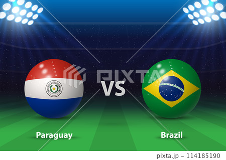 Paraguay vs Brazil. America soccer tournament 2024 114185190