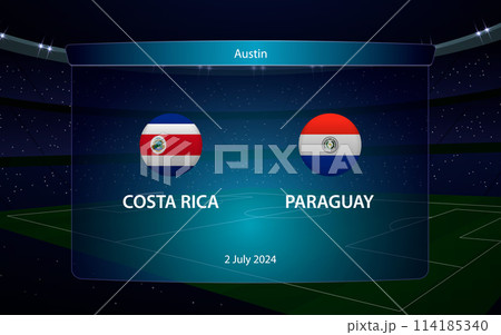 Costa Rica vs Paraguay. America soccer tournament 2024 Costa Rica vs Paraguay. America soccer tournament 2024 114185340