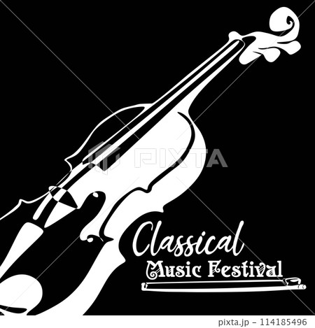 Beautiful modern classical music festival poster or flyer template. Ideal for local events announcement and promotions 114185496