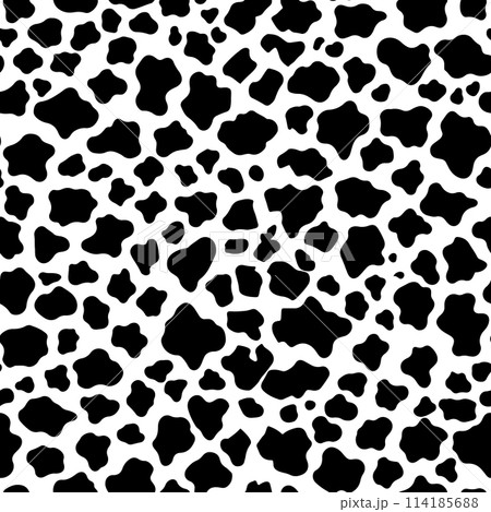 Abstract Black and White Dalmatian Spot Seamless Pattern Abstract Black and White Dalmatian Spot Seamless Pattern 114185688