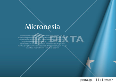 Micronesia national flag isolated on background with copyspace Micronesia national flag isolated on background with copyspace 114186067