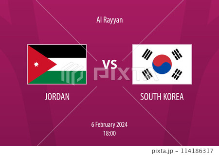 Jordan vs South Korea football scoreboard broadcast for soccer asia 2023 Jordan vs South Korea football scoreboard broadcast for soccer asia 2023 114186317