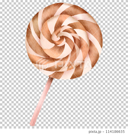 Watercolor lollipop clipart 114186635