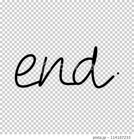 End Handwritten Word illustration End Hand...のイラスト素材 [114187233] - PIXTA