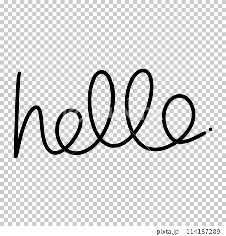 Hello Handwritten Word illustration Hello Hand Drawn Word illustration 114187289