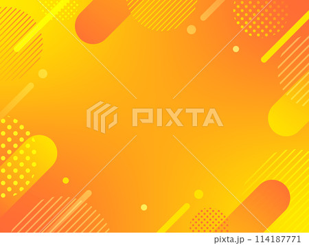 夏のスーパーSALE　黄色　ポップ 　グラデーション背景 114187771