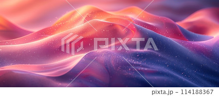 Abstract background with red, blue and orange wave 114188367