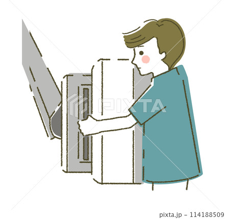 レントゲン撮影を受ける人 胸部X線撮影 イラスト素材 レントゲン撮影を受ける人 胸部X線撮影 イラスト素材 114188509
