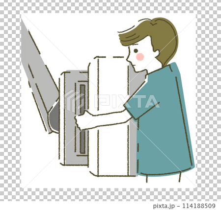 レントゲン撮影を受ける人 胸部X線撮影 イラスト素材 レントゲン撮影を受ける人 胸部X線撮影 イラスト素材 114188509