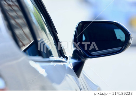 クルマのドアミラー 114189228