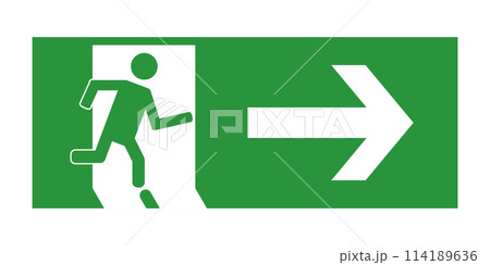 出口 非常口 exit アイコン 出口 非常口 exit アイコン 114189636