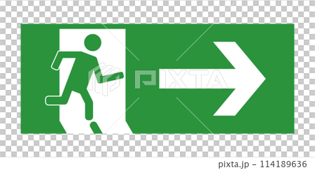 出口 非常口 exit アイコン 出口 非常口 exit アイコン 114189636