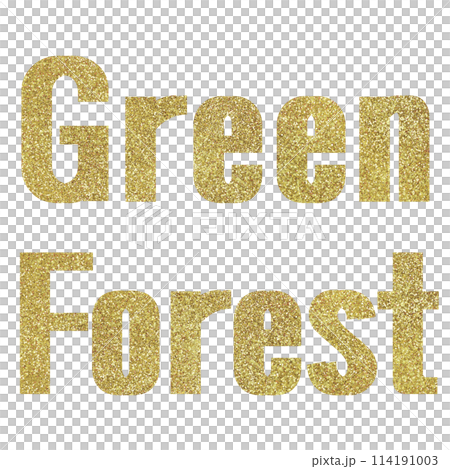 Text material Forest Plants English Gold 114191003