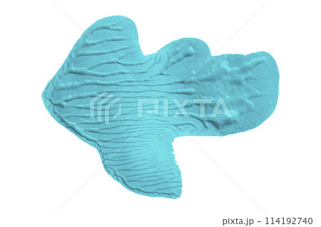 Light blue paintbrush isolated on white background. Watercolor 114192740
