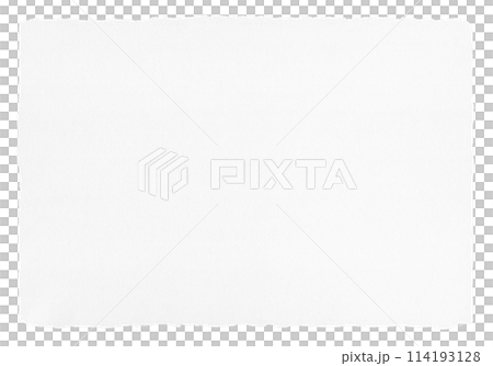 背景自由の切り抜き素材、耳付きのナチュラルペーパー 114193128