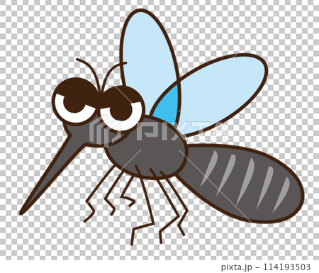 かわいいデフォルメの蚊のイラスト 114193503