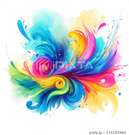 カラフルなペイント背景 114193990