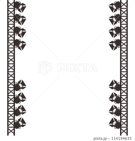 Projectors spot light for lighting, metal frame for stage layout Projectors spot light for lighting, metal frame for stage layout 114194635
