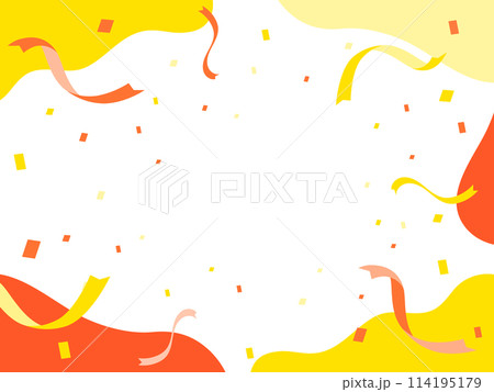 夏のSALEやキャンペーンなどのポップなフレーム	 114195179