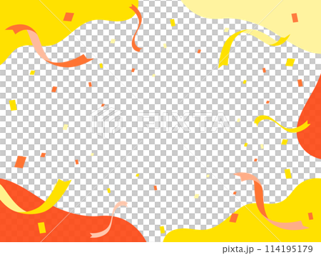 夏のSALEやキャンペーンなどのポップなフレーム	 114195179