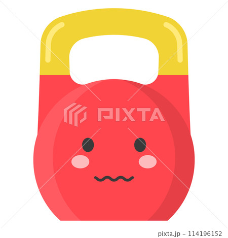 Kettlebell cute smiling wow cartoon vector Kettlebell cute smiling wow cartoon vector 114196152