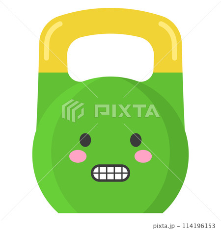 Kettlebell cute smiling strong cartoon vector Kettlebell cute smiling strong cartoon vector 114196153