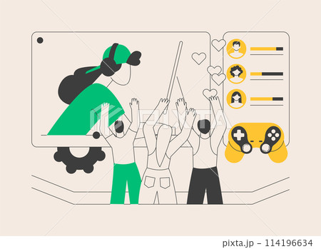 Esport fans abstract concept vector illustration. Esport fans abstract concept vector illustration. 114196634