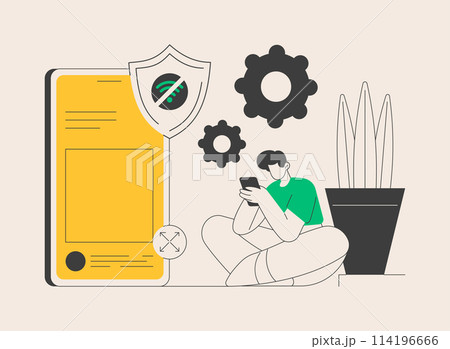 Progressive web app abstract concept vector illustration. Progressive web app abstract concept vector illustration. 114196666