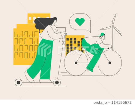 Urban electric transport abstract concept vector illustration. 114196672
