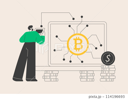 Digital currency abstract concept vector illustration. 114196693