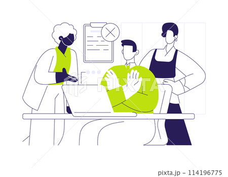 Failed negotiations abstract concept vector illustration. 114196775