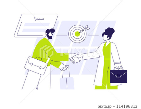 Airport meeting room abstract concept vector illustration. 114196812