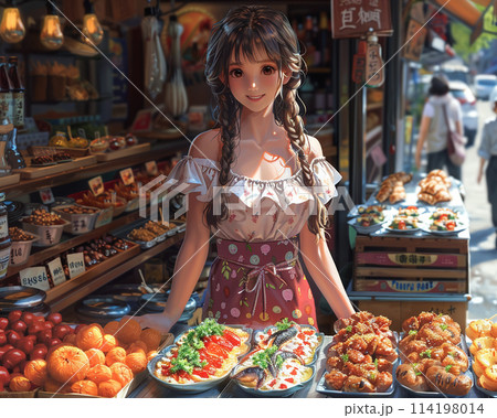 Food festival in anime style Food festival in anime style 114198014