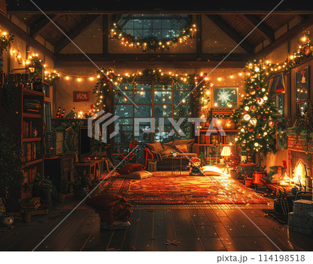 Christmas Eve in a cozy anime household 114198518