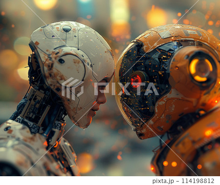 Photoshop tale of a robot and human friendship 114198812