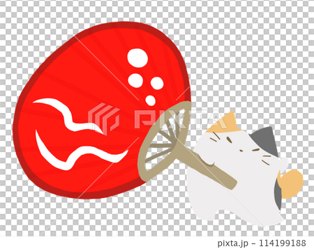 うちわねこ 114199188