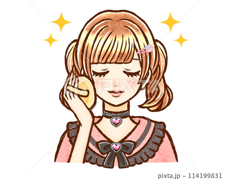 ツインテールの茶髪地雷系大人女性のイラスト素材 ツインテールの茶髪地雷系大人女性のイラスト素材 114199831